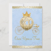 Cinderella Blue Once Upon a Time Princess Birthday Invitation (Front)