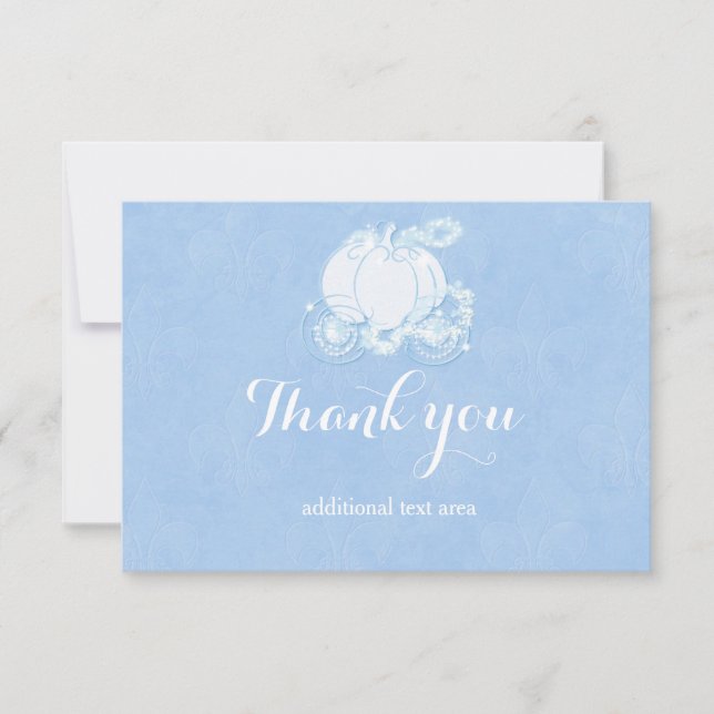 Cinderella Blue Royal Princess Carriage Card (Front)