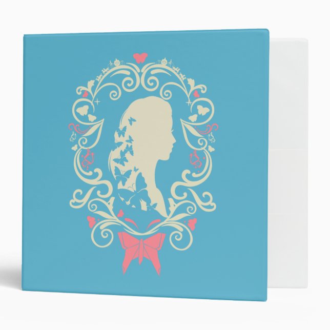 Cinderella Butterfly Cameo 3 Ring Binder (Front/Inside)