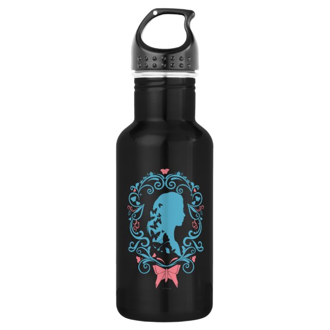 Cinderella Butterfly Cameo Stainless Steel Water Bottle (Front)