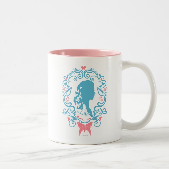 Cinderella Butterfly Cameo Two-Tone Coffee Mug (Right)