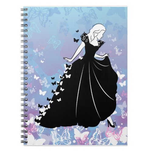 Cinderella Butterfly Dress Silhouette 2 Notebook