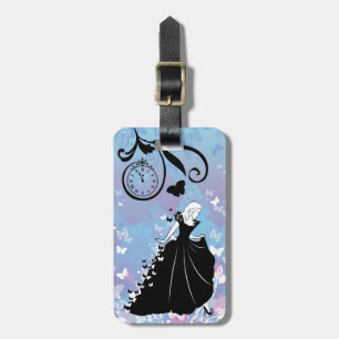 Cinderella Butterfly Dress Silhouette Luggage Tag