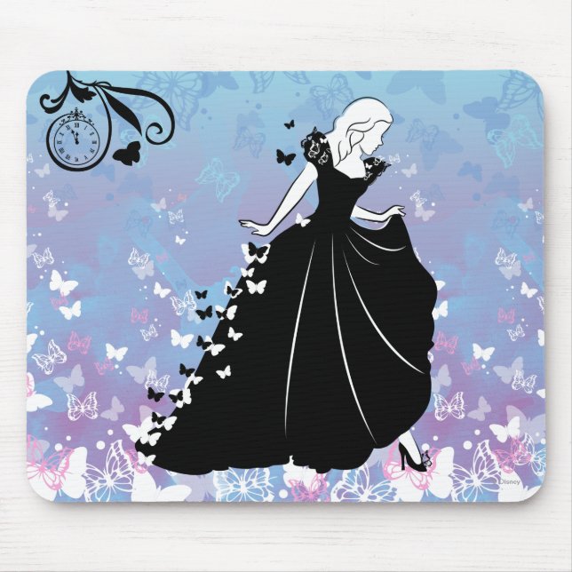 Cinderella Butterfly Dress Silhouette Mouse Pad (Front)