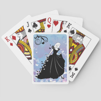 Cinderella Butterfly Dress Silhouette Poker Cards