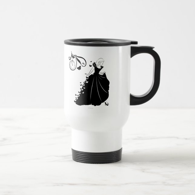 Cinderella Butterfly Dress Silhouette Travel Mug (Right)