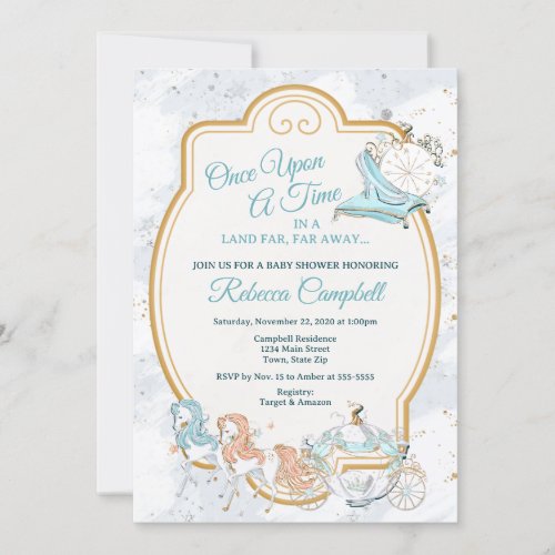 Cinderella Carriage Baby Shower Invitation