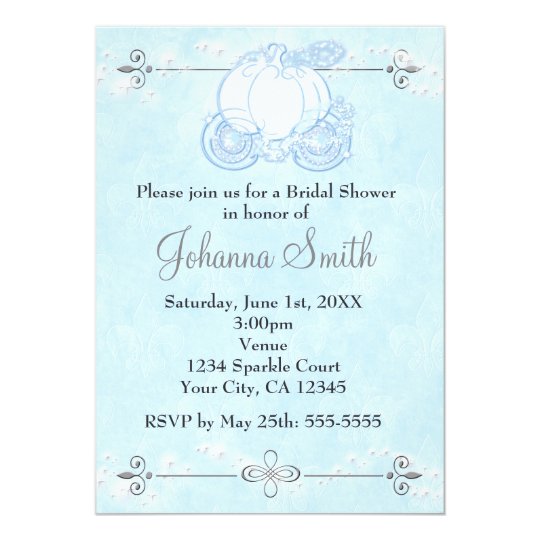 Blue Cinderella Wedding Invitations 8