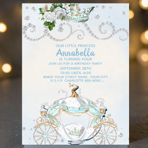 Cinderella Carriage Fairy Tale Party Invitation
