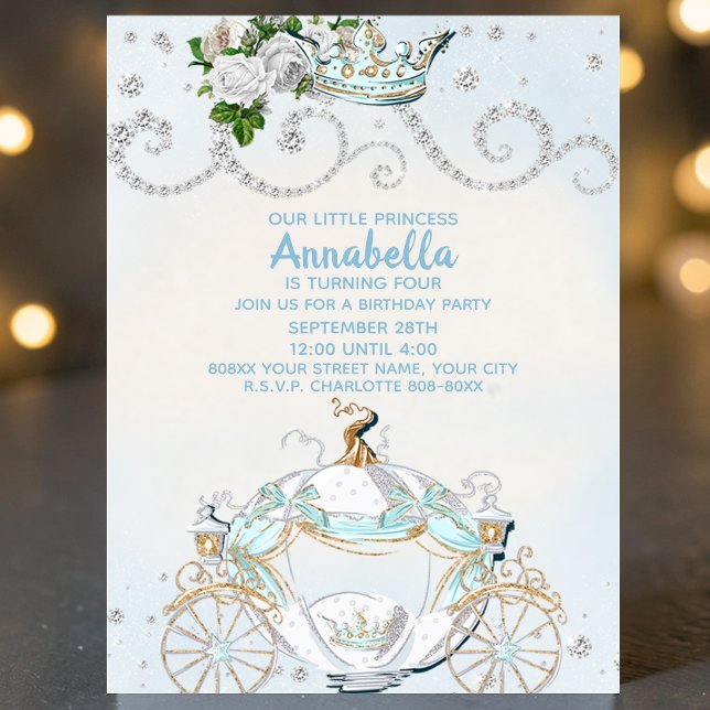Cinderella Carriage Fairy Tale Party Invitation (Creator Uploaded)
