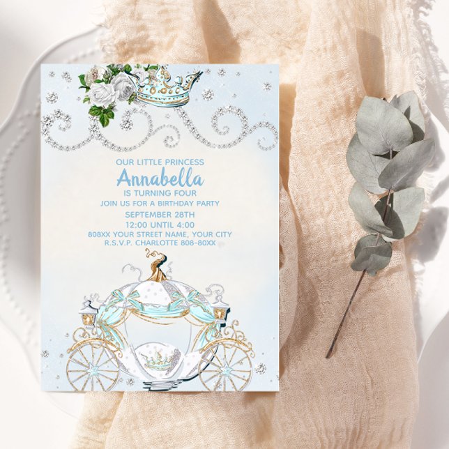 Cinderella Carriage Fairy Tale Party Invitation (Creator Uploaded)