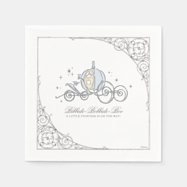 Cinderella Carriage | Fairytale Baby Shower Napkins (Front)