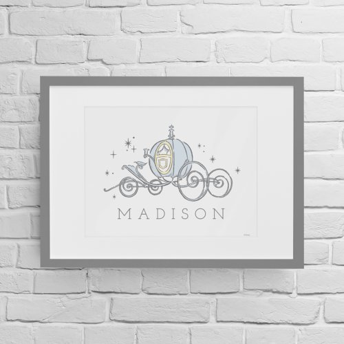 Cinderella Carriage  Fairytale Girl Nursery Poster