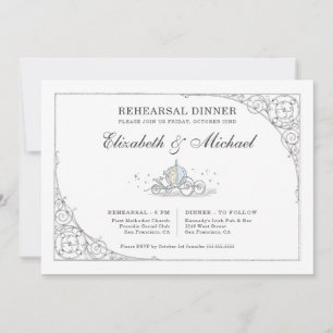 Cinderella Carriage Fairytale Rehearsal Dinner Invitation