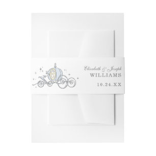 Cinderella Carriage Fairytale Wedding Invitation Belly Band