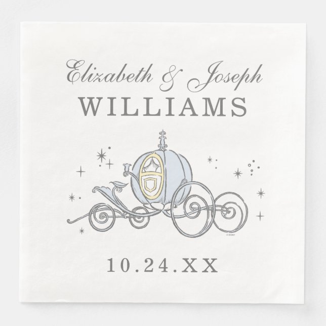 Cinderella Carriage | Fairytale Wedding Paper Dinner Napkins (Front)