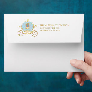 Cinderella Carriage First Birthday Envelope