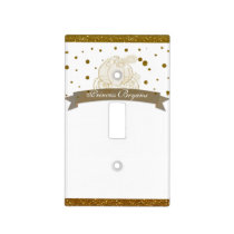 Cinderella Carriage Gold Dots Light Switch