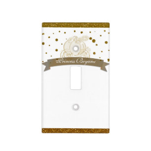 Cinderella Carriage Gold Dots Light Switch Cover