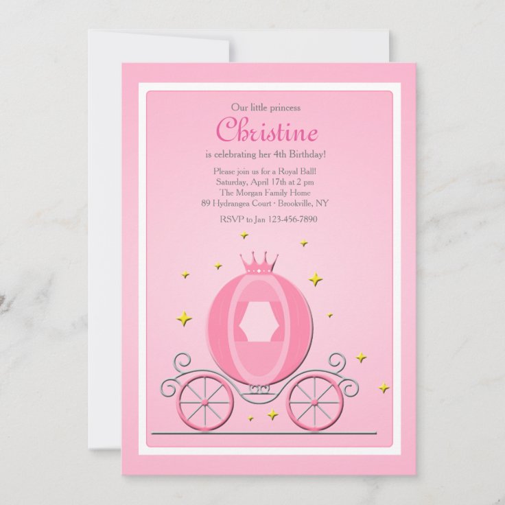 Cinderella Carriage Invitation Zazzle