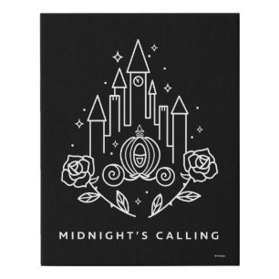 Cinderella Carriage Outline "Midnight's Calling" Faux Canvas Print