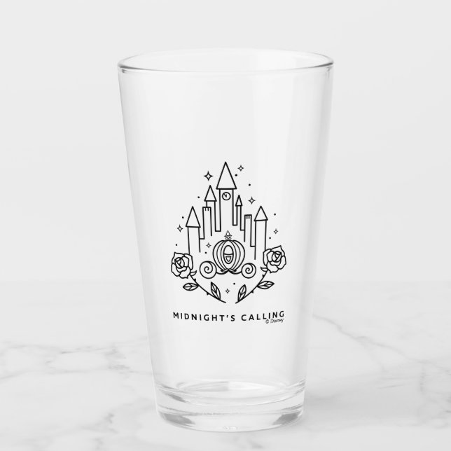 Cinderella Carriage Outline "Midnight's Calling" Glass (Front)