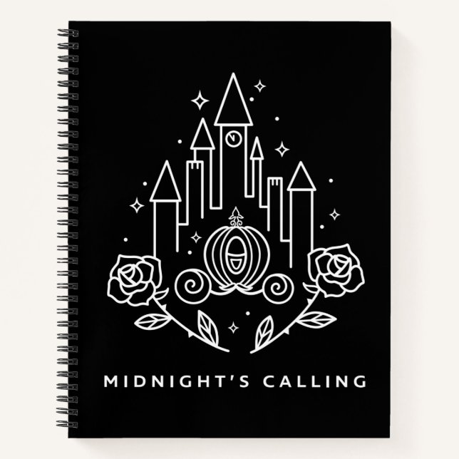 Cinderella Carriage Outline "Midnight's Calling" Notebook (Front)