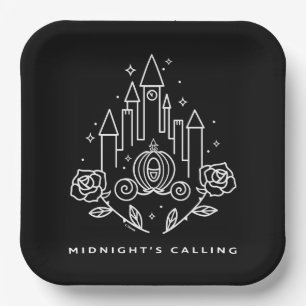 Cinderella Carriage Outline "Midnight's Calling" Paper Plates