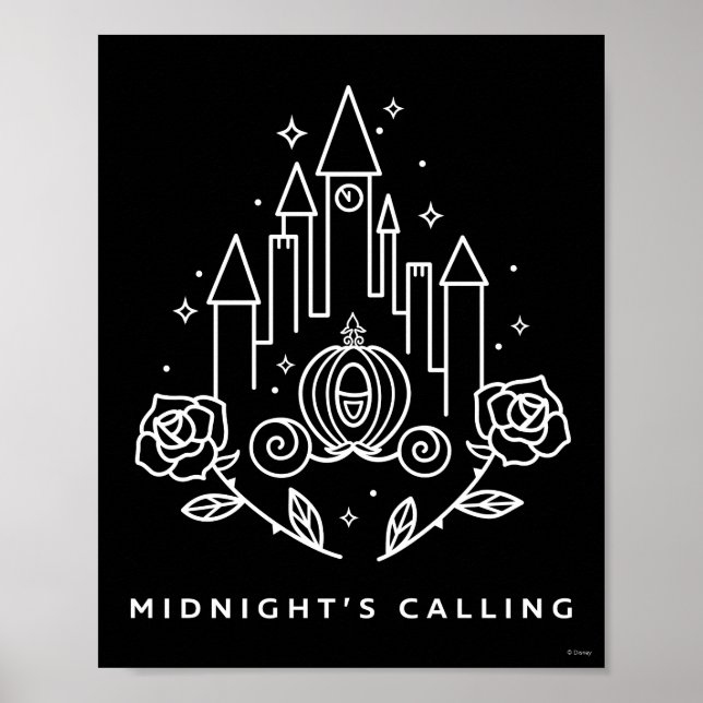 Cinderella Carriage Outline "Midnight's Calling" Poster (Front)