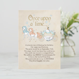 Cinderella Carriage Vintage Fairy Tale Storybook Invitation