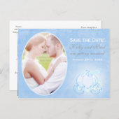 Cinderella Carriage Wedding Date Photo Postcard (Front/Back)