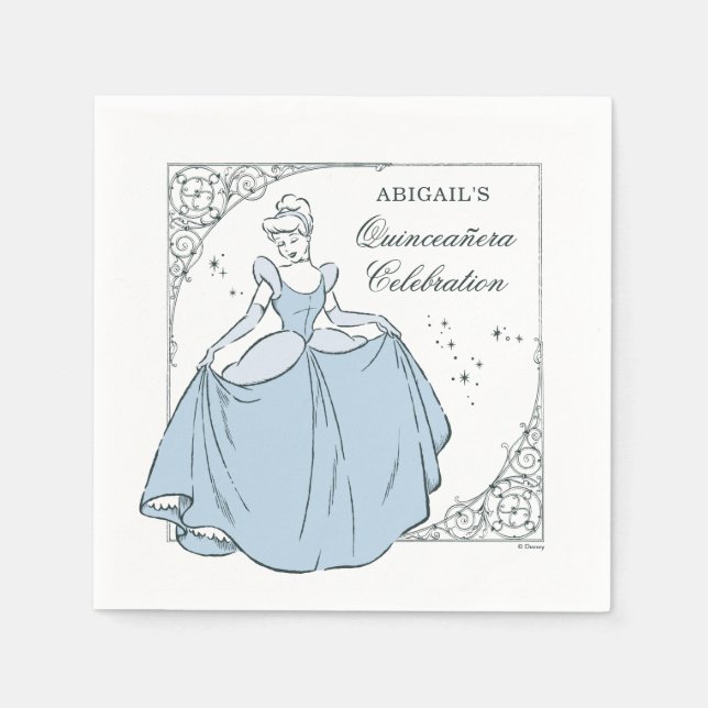 Cinderella Castle | Fairy Tale Birthday Napkins (Front)