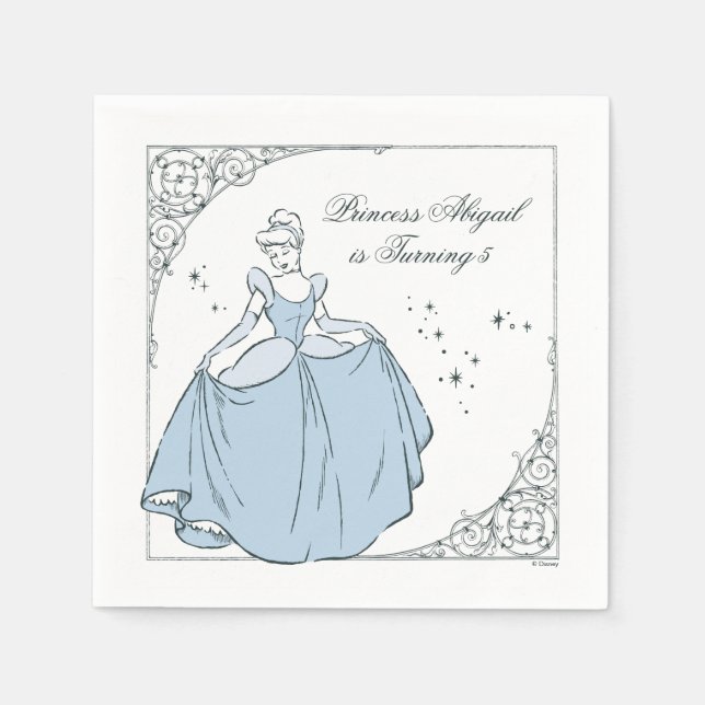 Cinderella Castle | Fairy Tale Birthday Napkins (Front)