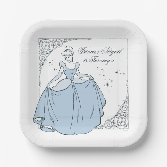 Cinderella Castle | Fairy Tale Birthday Paper Plates (Front)