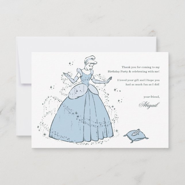Cinderella Castle | Fairy Tale Birthday Thank You Card (Front)