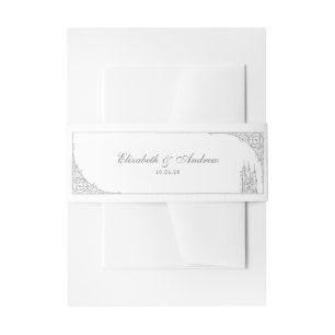 Cinderella Castle Fairytale Save the Date Invitation Belly Band