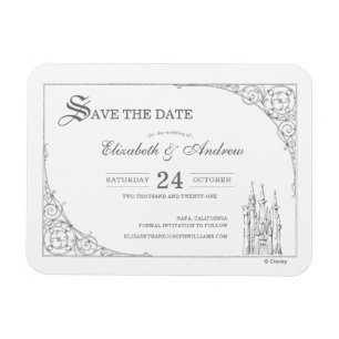 Cinderella Castle   Fairytale Save the Date Magnet