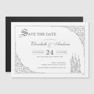 Cinderella Castle   Fairytale Save the Date Magnetic Invitation