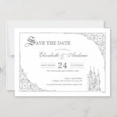 Cinderella Castle | Fairytale Save the Date Magnetic Invitation (Front)