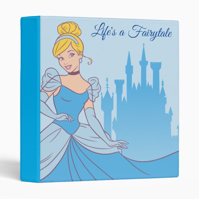 Cinderella & Castle Graphic 3 Ring Binder (Front/Spine)