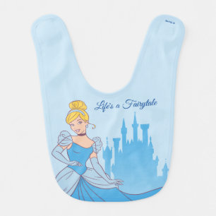 Cinderella & Castle Graphic Baby Bib