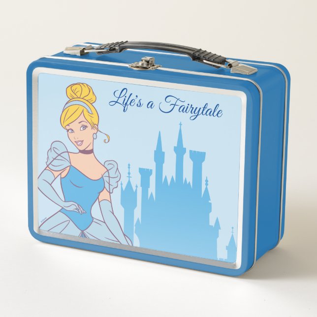 Cinderella & Castle Graphic Metal Lunch Box (Front)