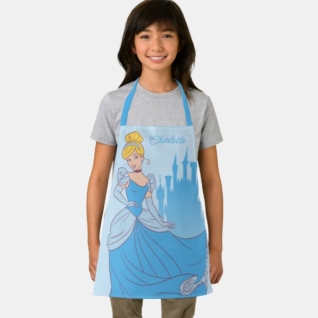 Cinderella & Castle Graphic Personalized Apron (Insitu)