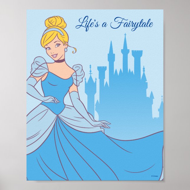 Cinderella & Castle Graphic Poster (Front)