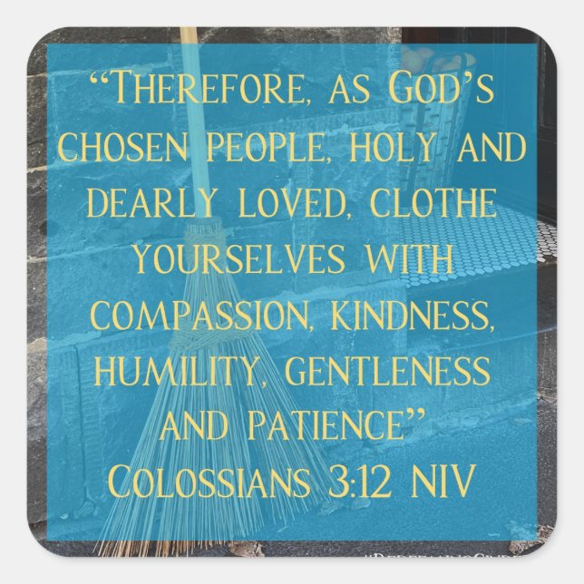 Cinderella Colossians 3:12 Stickers (Front)