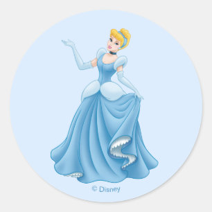 Cinderella Dancing Classic Round Sticker