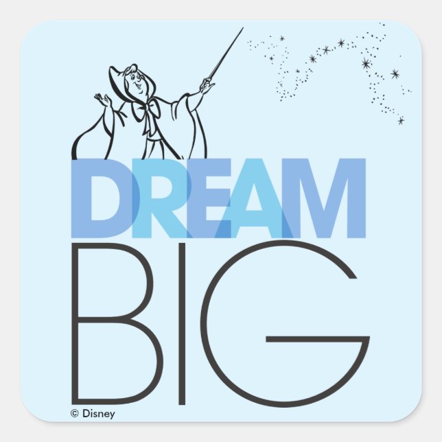 Cinderella | Dream Big Square Sticker (Front)
