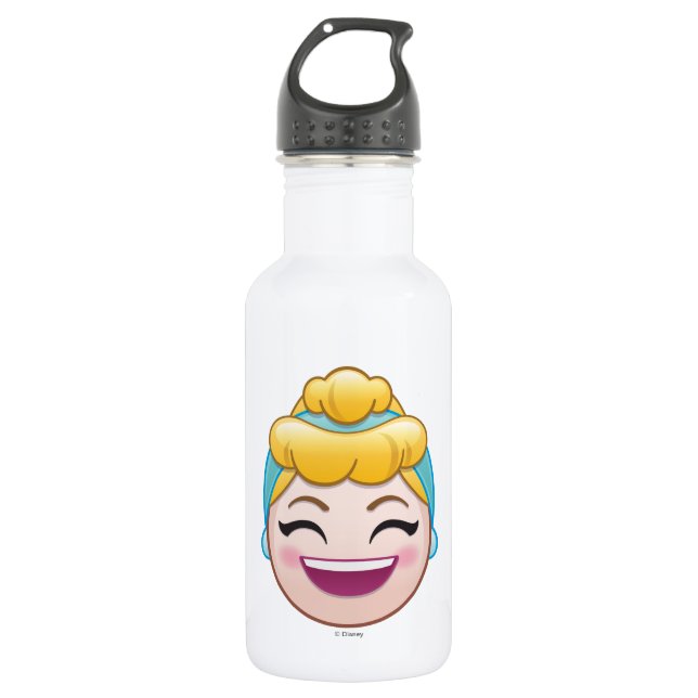 Cinderella Emoji | Cinderella - Happy Stainless Steel Water Bottle (Front)