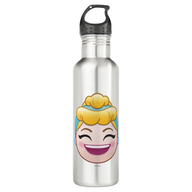 Cinderella Emoji | Cinderella - Happy Stainless Steel Water Bottle (Front)