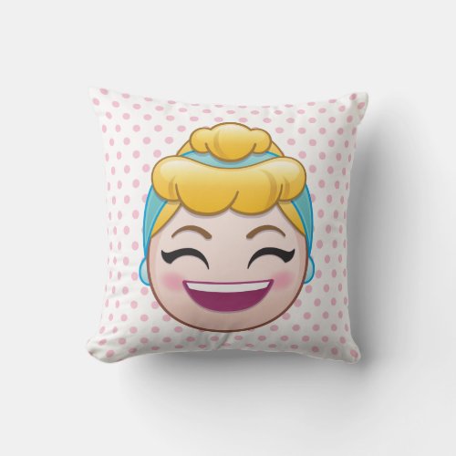 Cinderella Emoji  Cinderella _ Happy Throw Pillow